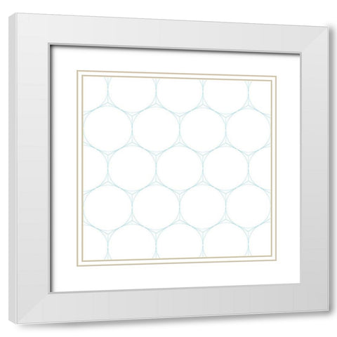 Isometric Hive VII White Modern Wood Framed Art Print with Double Matting by Grayscale