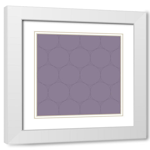 Isometric Hive VIII White Modern Wood Framed Art Print with Double Matting by Grayscale