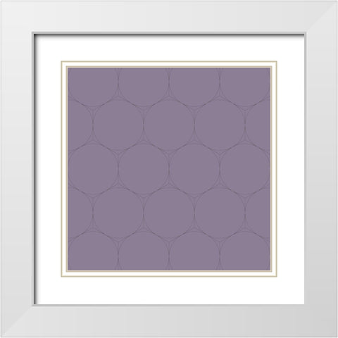 Isometric Hive VIII White Modern Wood Framed Art Print with Double Matting by Grayscale