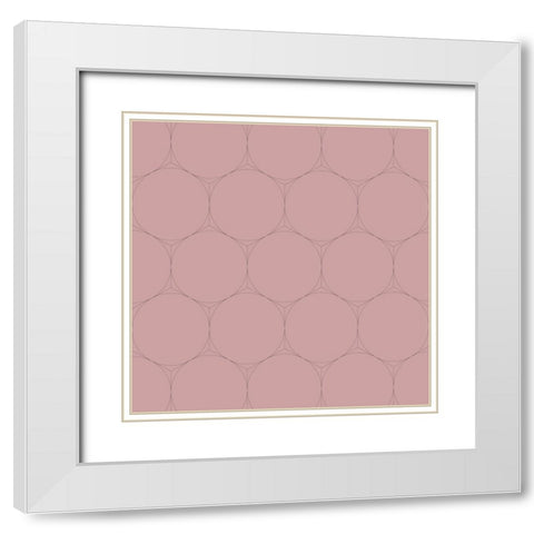 Isometric Hive XII White Modern Wood Framed Art Print with Double Matting by Grayscale