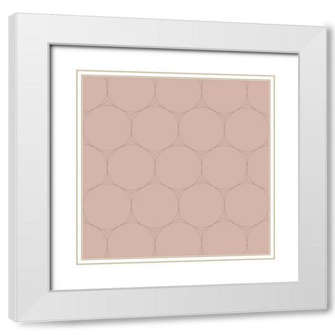 Isometric Hive XVII White Modern Wood Framed Art Print with Double Matting by Grayscale