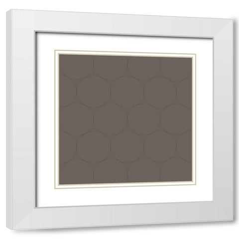 Isometric Hive XVIII White Modern Wood Framed Art Print with Double Matting by Grayscale