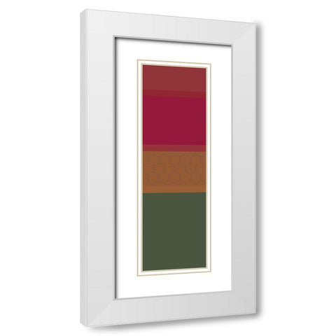 Totem I White Modern Wood Framed Art Print with Double Matting by Grayscale