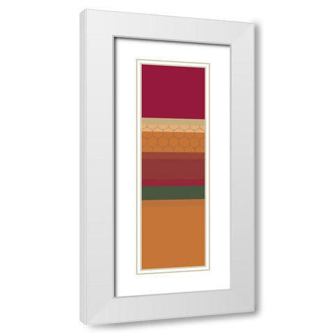 Totem II White Modern Wood Framed Art Print with Double Matting by Grayscale