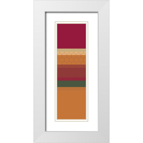 Totem II White Modern Wood Framed Art Print with Double Matting by Grayscale