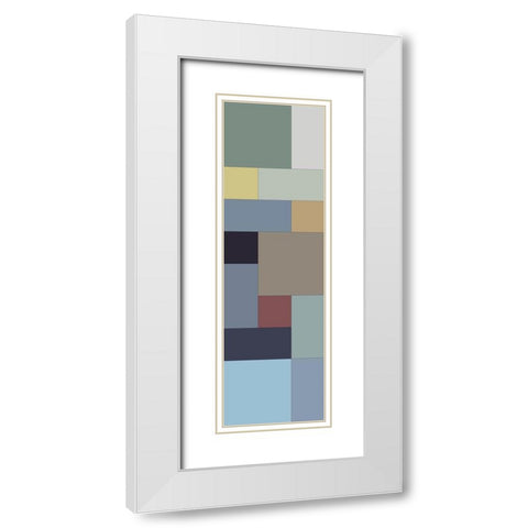 Totem III White Modern Wood Framed Art Print with Double Matting by Grayscale