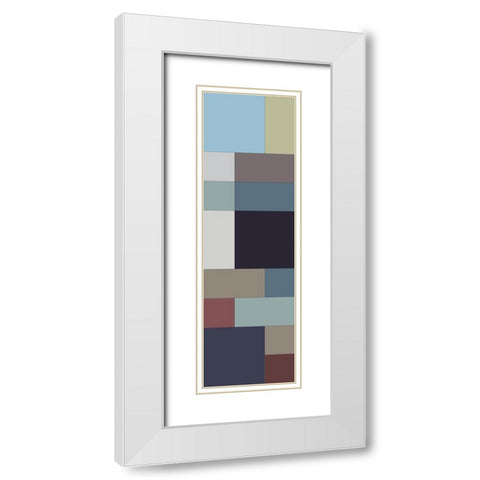 Totem IV White Modern Wood Framed Art Print with Double Matting by Grayscale