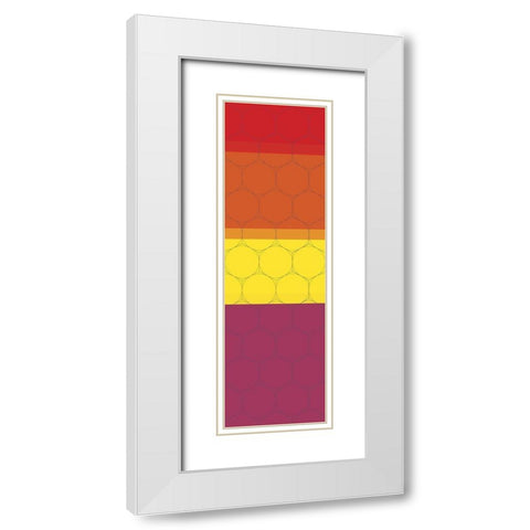 Totem V White Modern Wood Framed Art Print with Double Matting by Grayscale