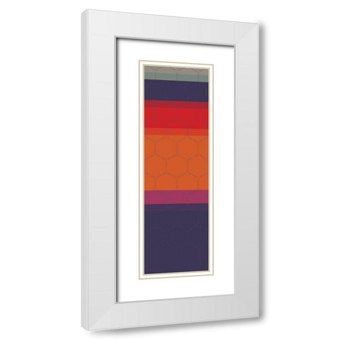 Totem VI White Modern Wood Framed Art Print with Double Matting by Grayscale