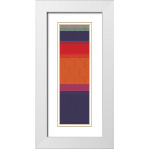 Totem VI White Modern Wood Framed Art Print with Double Matting by Grayscale