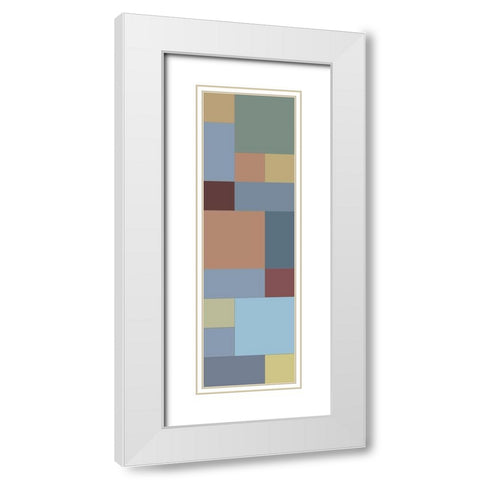 Totem VIII White Modern Wood Framed Art Print with Double Matting by Grayscale