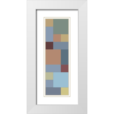 Totem VIII White Modern Wood Framed Art Print with Double Matting by Grayscale
