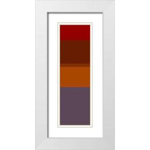 Totem IX White Modern Wood Framed Art Print with Double Matting by Grayscale