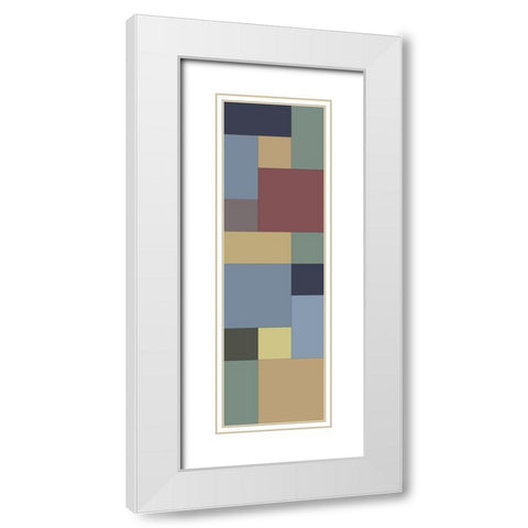 Totem XI White Modern Wood Framed Art Print with Double Matting by Grayscale