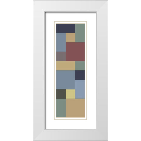 Totem XI White Modern Wood Framed Art Print with Double Matting by Grayscale