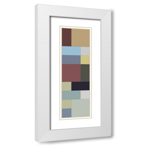 Totem XII White Modern Wood Framed Art Print with Double Matting by Grayscale