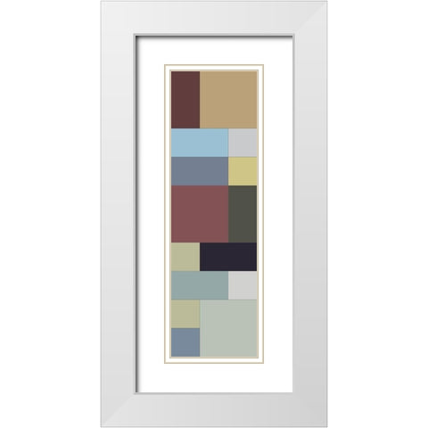 Totem XII White Modern Wood Framed Art Print with Double Matting by Grayscale