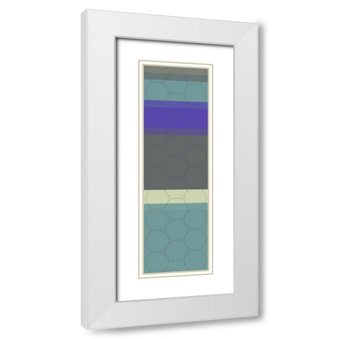 Totem XIV White Modern Wood Framed Art Print with Double Matting by Grayscale