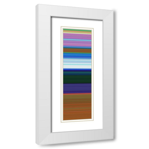 Totem XVIII White Modern Wood Framed Art Print with Double Matting by Grayscale