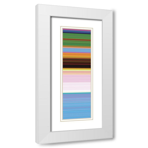 Totem XXII White Modern Wood Framed Art Print with Double Matting by Grayscale