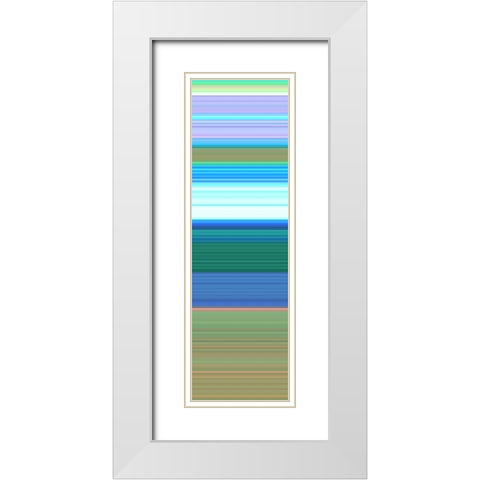 Totem XXXIV White Modern Wood Framed Art Print with Double Matting by Grayscale