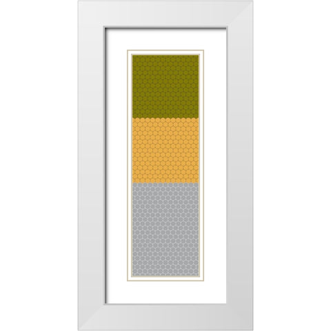 Totem XXXVI White Modern Wood Framed Art Print with Double Matting by Grayscale