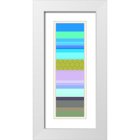 Totem XXXVII White Modern Wood Framed Art Print with Double Matting by Grayscale