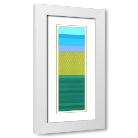 Totem XXXVIII White Modern Wood Framed Art Print with Double Matting by Grayscale