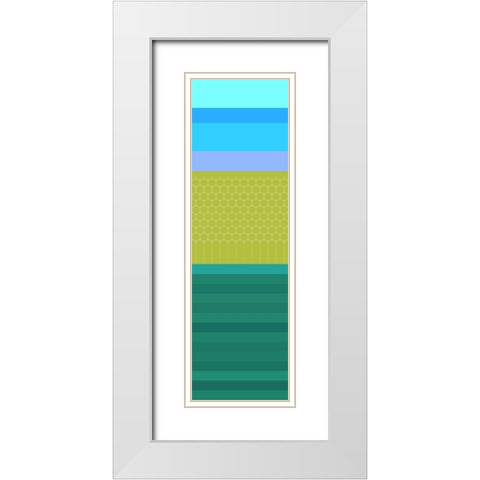 Totem XXXVIII White Modern Wood Framed Art Print with Double Matting by Grayscale