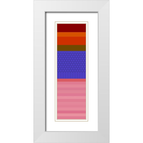 Totem XL White Modern Wood Framed Art Print with Double Matting by Grayscale
