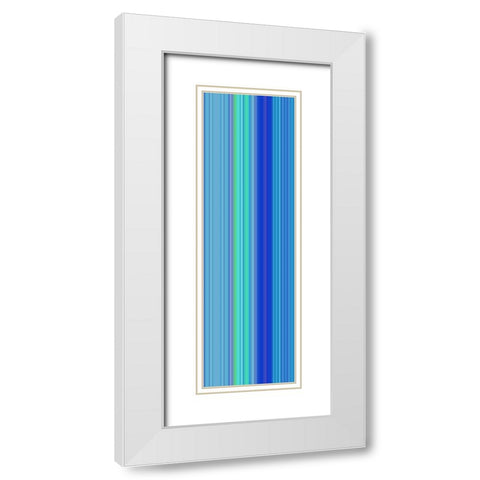 Stripe Totem I White Modern Wood Framed Art Print with Double Matting by Grayscale