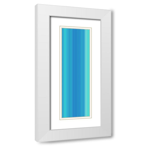 Stripe Totem II White Modern Wood Framed Art Print with Double Matting by Grayscale