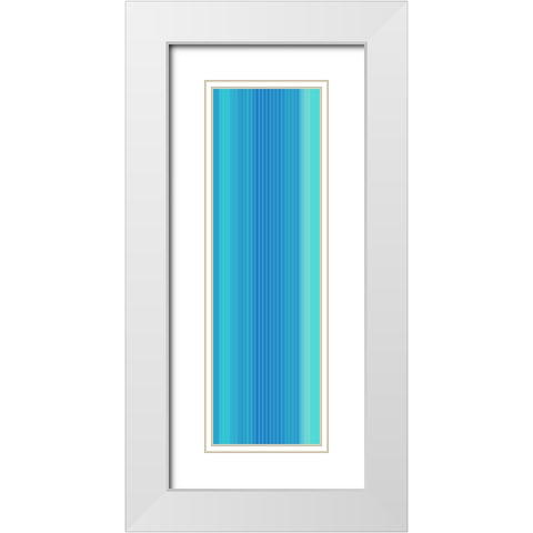 Stripe Totem II White Modern Wood Framed Art Print with Double Matting by Grayscale