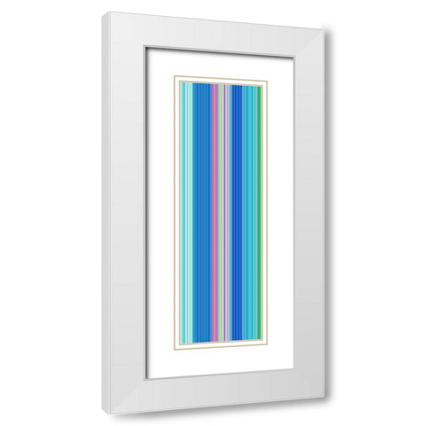 Stripe Totem III White Modern Wood Framed Art Print with Double Matting by Grayscale