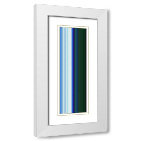 Stripe Totem V White Modern Wood Framed Art Print with Double Matting by Grayscale