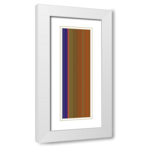 Stripe Totem VI White Modern Wood Framed Art Print with Double Matting by Grayscale