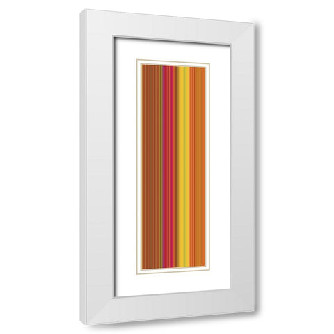 Stripe Totem VII White Modern Wood Framed Art Print with Double Matting by Grayscale