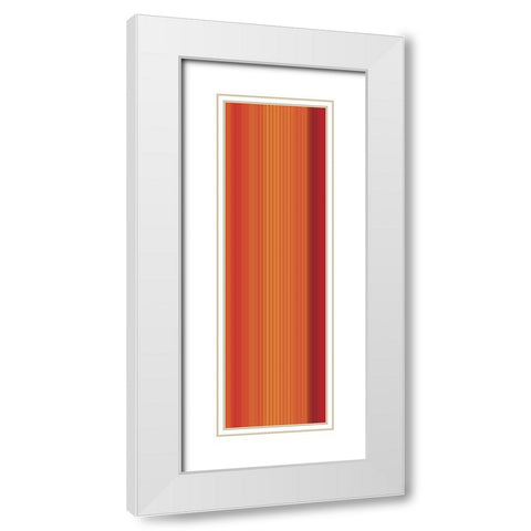 Stripe Totem VIII White Modern Wood Framed Art Print with Double Matting by Grayscale