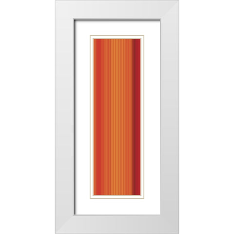 Stripe Totem VIII White Modern Wood Framed Art Print with Double Matting by Grayscale