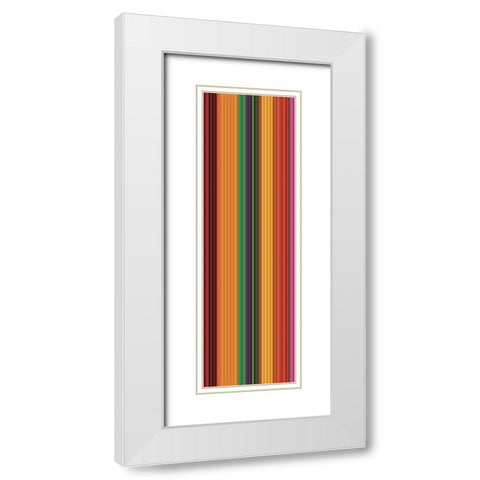 Stripe Totem IX White Modern Wood Framed Art Print with Double Matting by Grayscale