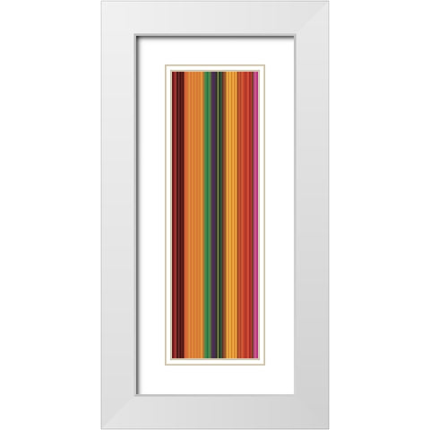 Stripe Totem IX White Modern Wood Framed Art Print with Double Matting by Grayscale
