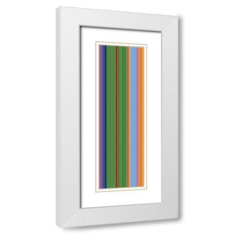 Stripe Totem X White Modern Wood Framed Art Print with Double Matting by Grayscale