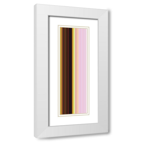 Stripe Totem XI White Modern Wood Framed Art Print with Double Matting by Grayscale