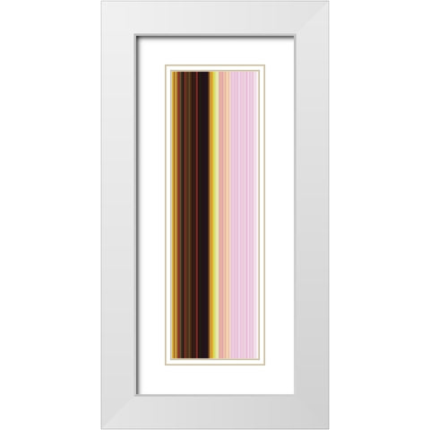 Stripe Totem XI White Modern Wood Framed Art Print with Double Matting by Grayscale