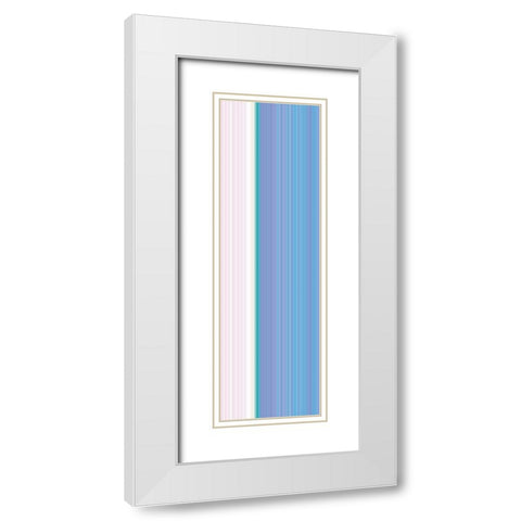 Stripe Totem XII White Modern Wood Framed Art Print with Double Matting by Grayscale