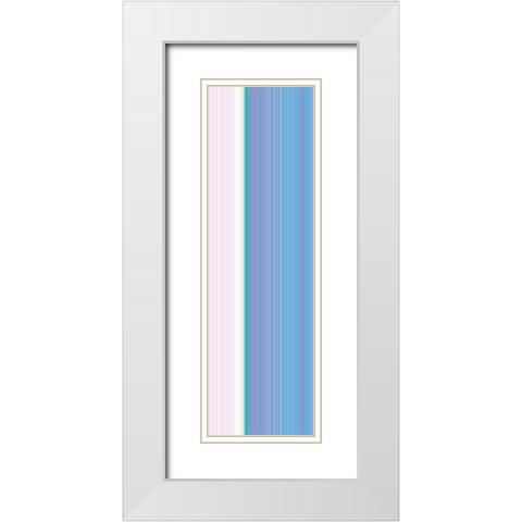 Stripe Totem XII White Modern Wood Framed Art Print with Double Matting by Grayscale