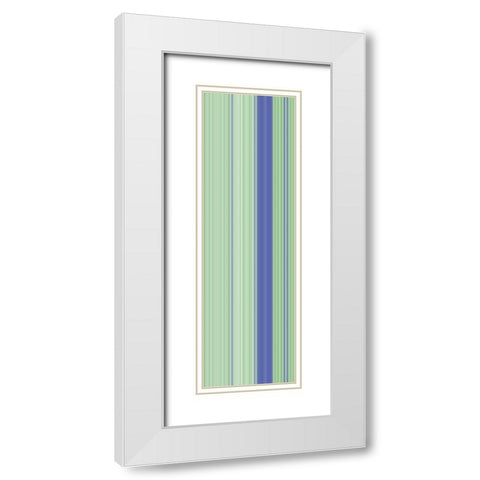 Stripe Totem XIII White Modern Wood Framed Art Print with Double Matting by Grayscale