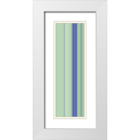 Stripe Totem XIII White Modern Wood Framed Art Print with Double Matting by Grayscale