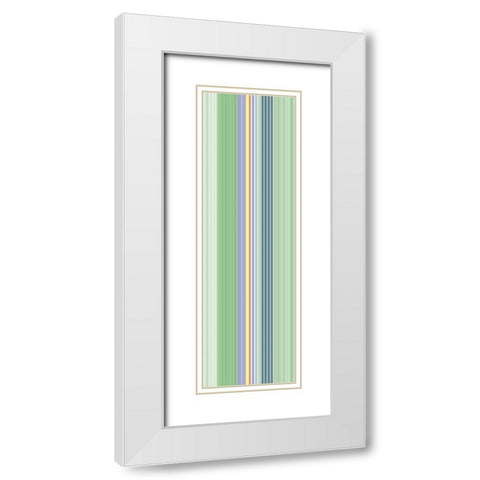 Stripe Totem XV White Modern Wood Framed Art Print with Double Matting by Grayscale