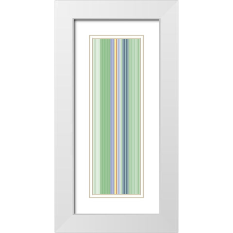 Stripe Totem XV White Modern Wood Framed Art Print with Double Matting by Grayscale